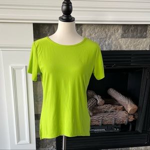 Lime Green VOGO Athletica Short Sleeve Polyester Top Women’s Size Medium